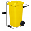 Pojemnik na odpady żółty 120 litrowy